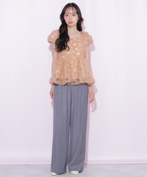 JILL by JILL STUART(ジルバイジルスチュアート)の「フラワーチュールペプラムブラウス(シャツ/ブラウス・レディース・ブルー/ホワイト/オレンジ・FREE)」の22枚目の写真
