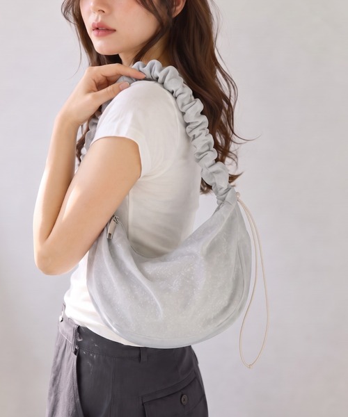 ラメシャーリングドロストワンショルダーバッグ/BAG/軽量