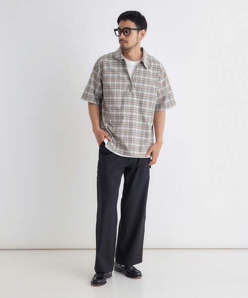BACK NUMBER(バックナンバー)の「ハーフジッププルオーバー(シャツ/ブラウス・メンズ・ライトベージュ/ブラック/チャコールグレー・03/04/06/05)」の8枚目の写真