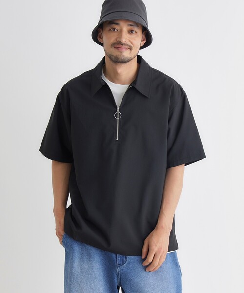 BACK NUMBER(バックナンバー)の「ハーフジッププルオーバー(シャツ/ブラウス・メンズ・ライトベージュ/ブラック/チャコールグレー・03/04/06/05)」の14枚目の写真