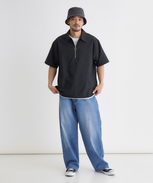 BACK NUMBER(バックナンバー)の「ハーフジッププルオーバー(シャツ/ブラウス・メンズ・ライトベージュ/ブラック/チャコールグレー・03/04/06/05)」の17枚目の写真