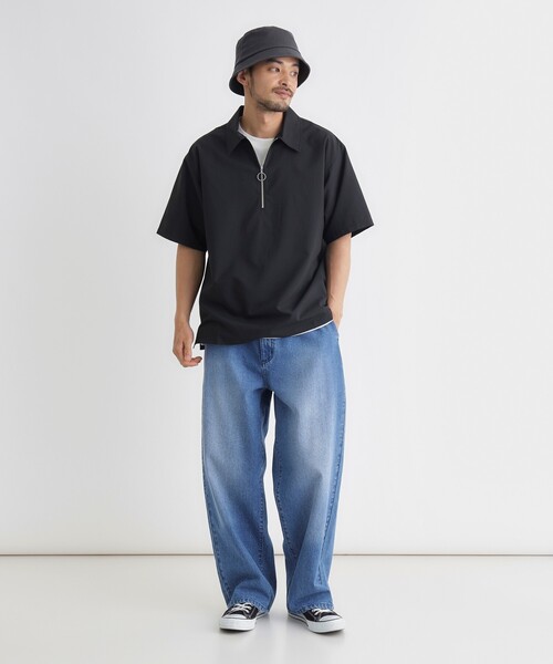 BACK NUMBER(バックナンバー)の「ハーフジッププルオーバー(シャツ/ブラウス・メンズ・ライトベージュ/ブラック/チャコールグレー・03/04/06/05)」の18枚目の写真
