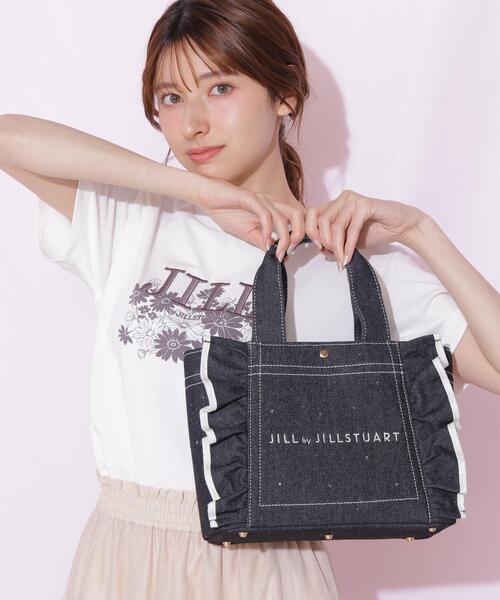 JILL by JILL STUART(ジルバイジルスチュアート)の「【新色追加】ビジューフリルトート(トートバッグ・レディース・ブルー/ブラック系その他/ホワイト/ピンク・FREE)」の14枚目の写真