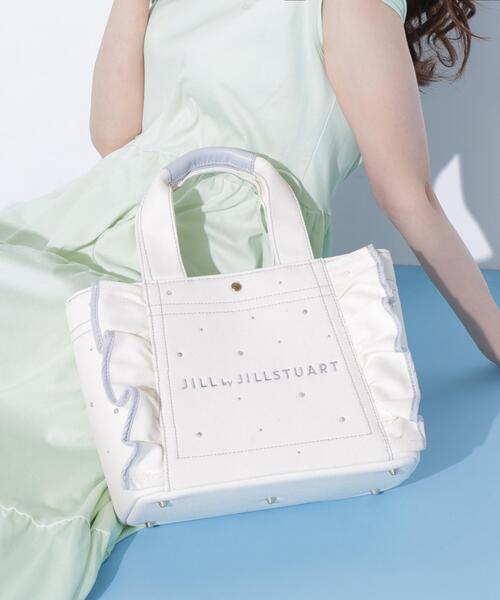 JILL by JILL STUART(ジルバイジルスチュアート)の「【新色追加】ビジューフリルトート(トートバッグ・レディース・ブルー/ブラック系その他/ホワイト/ピンク・FREE)」の18枚目の写真