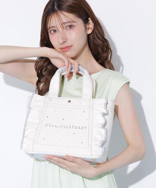JILL by JILL STUART(ジルバイジルスチュアート)の「【新色追加】ビジューフリルトート(トートバッグ・レディース・ブルー/ブラック系その他/ホワイト/ピンク・FREE)」の20枚目の写真