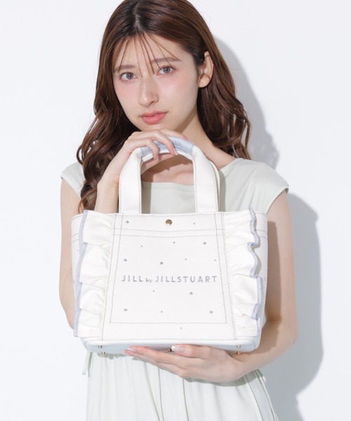 JILL by JILL STUART(ジルバイジルスチュアート)の「【数量限定追加】ビジューフリルトート(トートバッグ・レディース・ブルー/ブラック系その他/ホワイト/ピンク・FREE)」の14枚目の写真