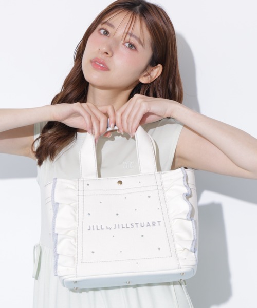 JILL by JILL STUART(ジルバイジルスチュアート)の「【数量限定追加】ビジューフリルトート(トートバッグ・レディース・ブルー/ブラック系その他/ホワイト/ピンク・FREE)」の15枚目の写真
