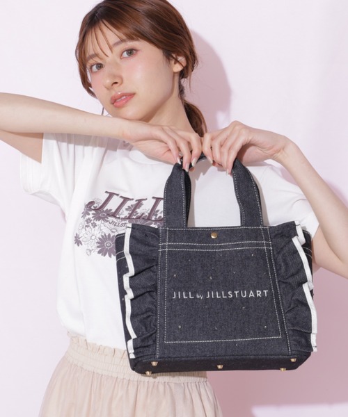 JILL by JILL STUART(ジルバイジルスチュアート)の「【数量限定追加】ビジューフリルトート(トートバッグ・レディース・ブルー/ブラック系その他/ホワイト/ピンク・FREE)」の17枚目の写真