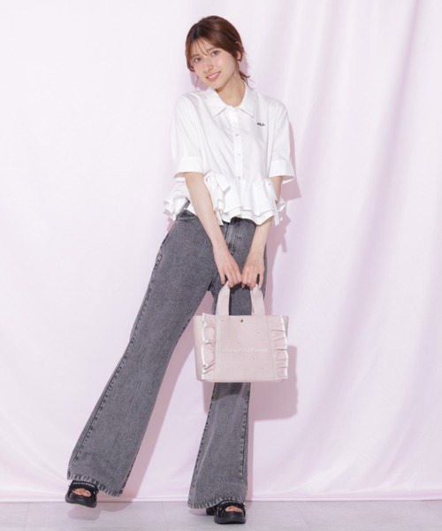 JILL by JILL STUART(ジルバイジルスチュアート)の「【数量限定追加】ビジューフリルトート(トートバッグ・レディース・ブルー/ブラック系その他/ホワイト/ピンク・FREE)」の13枚目の写真