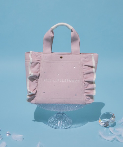 JILL by JILL STUART(ジルバイジルスチュアート)の「【新色追加】ビジューフリルトート(トートバッグ・レディース・ブルー/ブラック系その他/ホワイト/ピンク・FREE)」の6枚目の写真