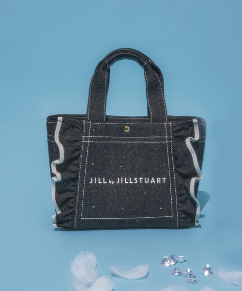 JILL by JILL STUART(ジルバイジルスチュアート)の「【新色追加】ビジューフリルトート(トートバッグ・レディース・ブルー/ブラック系その他/ホワイト/ピンク・FREE)」の5枚目の写真
