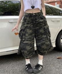 迷彩柄ルーズストリートカーゴパンツ