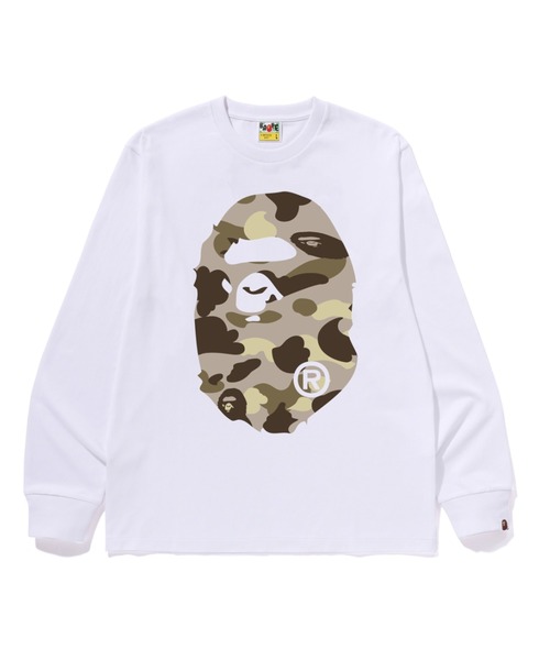COLOR CAMO BIG APE HEAD LS TEE（Tシャツ/カットソー）｜A BATHING