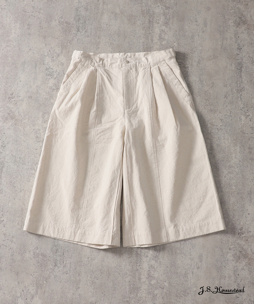 JOURNAL STANDARD J.S HOMESTEAD(ジャーナルスタンダードホームステッド)の「J.S.Homestead / キュロット クォーター パンツ(その他パンツ・メンズ・アイボリー/ブラック・LARGE/MEDIUM)」の2枚目の写真
