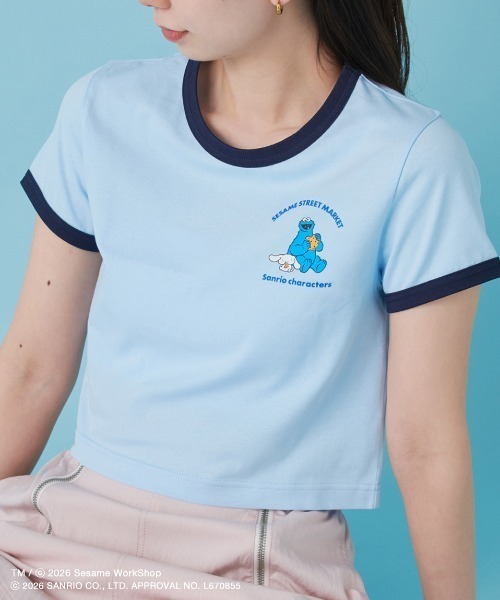 SESAME STREET MARKET×サンリオキャラクターズ】クロップドTシャツ（T