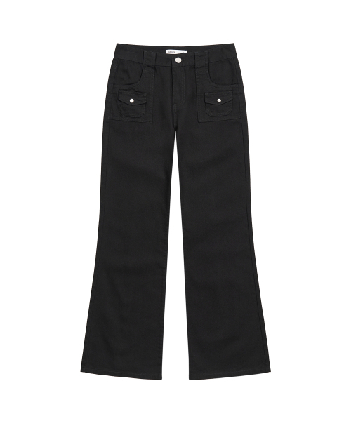 PEPLEE(ペプリー)の「Mini Pocket Boots Cut Cotton Pants (Black)(その他パンツ・レディース・その他・SMALL/MEDIUM)」の2枚目の写真