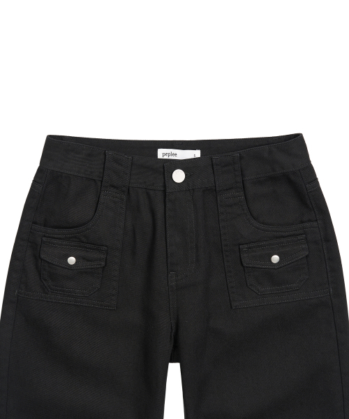 PEPLEE(ペプリー)の「Mini Pocket Boots Cut Cotton Pants (Black)(その他パンツ・レディース・その他・SMALL/MEDIUM)」の3枚目の写真