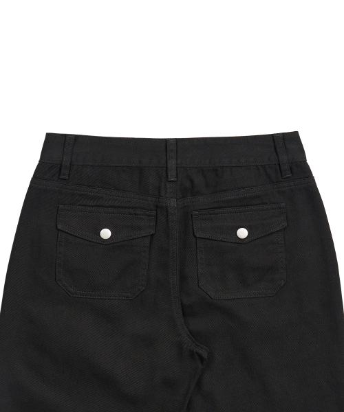 PEPLEE(ペプリー)の「Mini Pocket Boots Cut Cotton Pants (Black)(その他パンツ・レディース・その他・SMALL/MEDIUM)」の4枚目の写真
