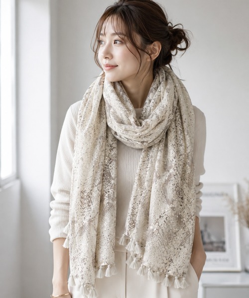 セール】【 NOLITA / ノリータ 】 タッセル付き ボヘミアン ストール