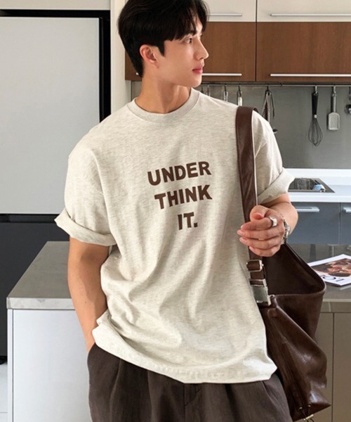 NOWLE(ノウル)の「【NOWLE】メッセージロゴ プリント クルーネック 半袖 Tシャツ(Tシャツ/カットソー・メンズ・ホワイト/オートミール・X-LARGE/MEDIUM/LARGE)」の2枚目の写真