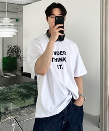 【NOWLE】メッセージロゴ プリント クルーネック 半袖 Tシャツ