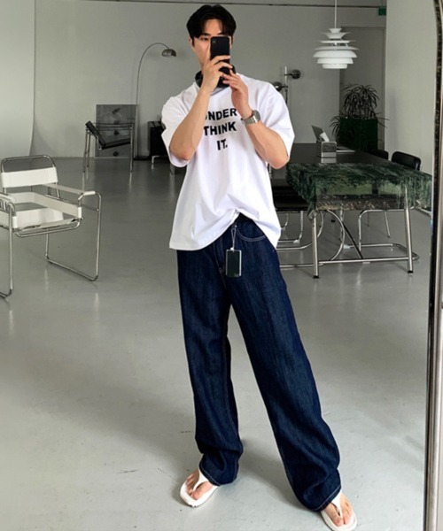NOWLE(ノウル)の「【NOWLE】メッセージロゴ プリント クルーネック 半袖 Tシャツ(Tシャツ/カットソー・メンズ・ホワイト/オートミール・X-LARGE/MEDIUM/LARGE)」の9枚目の写真