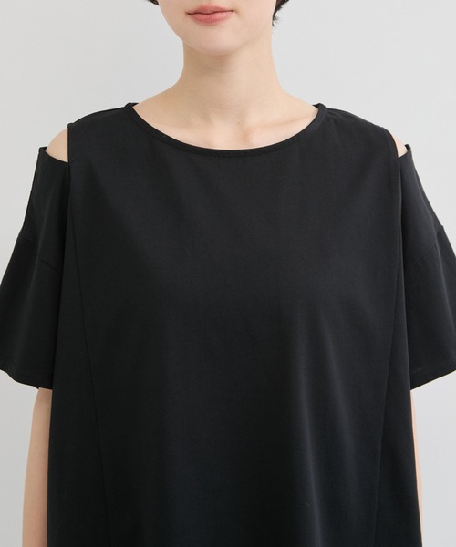 le cercle ADAM ET ROPE'（ルセルクルアダムエロペ）の「COOLMAX ショルダースリットTEE UVカット/接触冷感/吸水速乾（Tシャツ/カットソー・レディース・グリーン系その他/ブラック/ホワイト・FREE）」の17枚目の写真