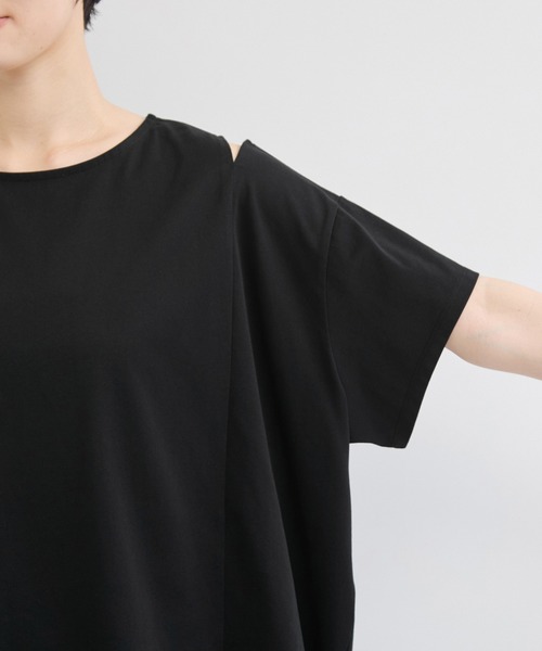 le cercle ADAM ET ROPE'（ルセルクルアダムエロペ）の「COOLMAX ショルダースリットTEE UVカット/接触冷感/吸水速乾（Tシャツ/カットソー・レディース・グリーン系その他/ブラック/ホワイト・FREE）」の18枚目の写真