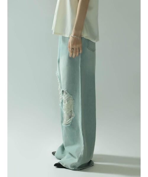 :ETHROF(イーサオブ)の「LACE DOCKING DAMAGE DENIM PANTS(デニムパンツ・レディース・ブルー系その他/ブラック・MEDIUM)」の14枚目の写真