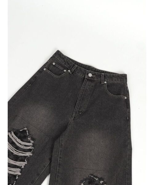 :ETHROF(イーサオブ)の「LACE DOCKING DAMAGE DENIM PANTS(デニムパンツ・レディース・ブルー系その他/ブラック・MEDIUM)」の19枚目の写真