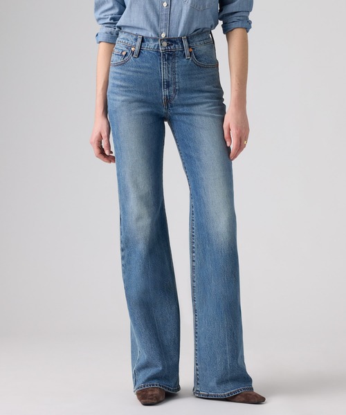 Levi's(リーバイス)の「Levi's/リーバイス RIBCAGE FLARE ジーンズ(デニムパンツ・レディース・ブルー・23inch)」の1枚目の写真