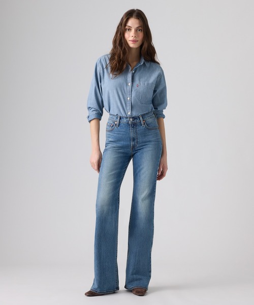 Levi's(リーバイス)の「Levi's/リーバイス RIBCAGE FLARE ジーンズ(デニムパンツ・レディース・ブルー・23inch)」の2枚目の写真