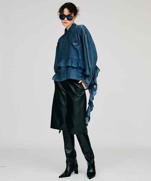 PRANK PROJECT(プランクプロジェクト)の「【2026Autumn Pre-Order】シンセティックレザーハーフパンツ / Synthetic Leather Half Pants(その他パンツ・レディース・ブラウン/ブラック/マルチ・38/36)」の15枚目の写真