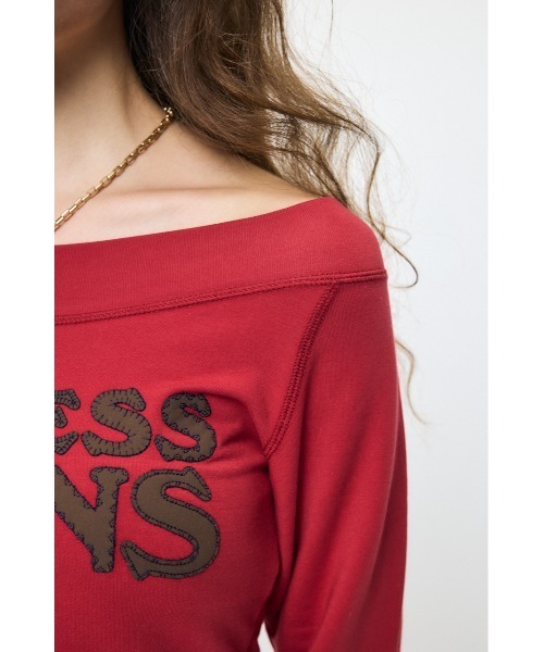 MOUSSY（マウジー）の「【26年AW新作】OFF SHOULDER L/S Tシャツ（Tシャツ/カットソー・レディース・杢グレー/レッド/ネイビー・FREE）」の19枚目の写真