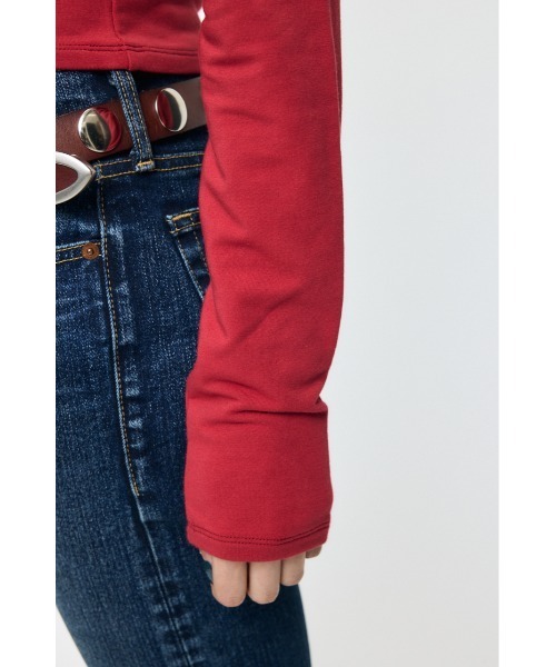 MOUSSY（マウジー）の「【26年AW新作】OFF SHOULDER L/S Tシャツ（Tシャツ/カットソー・レディース・杢グレー/レッド/ネイビー・FREE）」の20枚目の写真