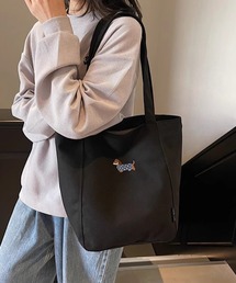 urbanfemine./ダックスフンド刺繍 キャンバス トートバッグ ドッグデザイン A4対応 大容量 U7631
