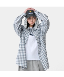 GROOVERHYME（グルーブライム）の「ユニコットンスパンクランクルチェック長袖シャツ - スカイ (LRBMCIV791M)（シャツ/ブラウス）」