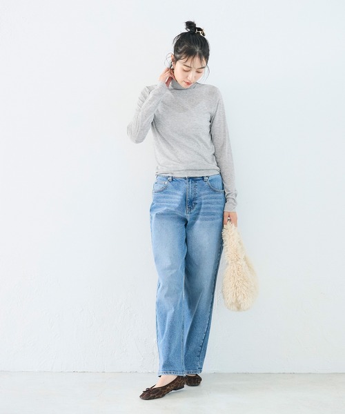 coca(coca)(コカ)の「シアーメロウインナートップス(Tシャツ/カットソー・レディース・アイボリー/グレー・L/M/S)」の4枚目の写真