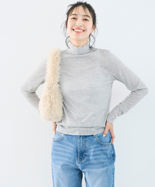 coca(coca)(コカ)の「シアーメロウインナートップス(Tシャツ/カットソー・レディース・アイボリー/グレー・L/M/S)」の18枚目の写真