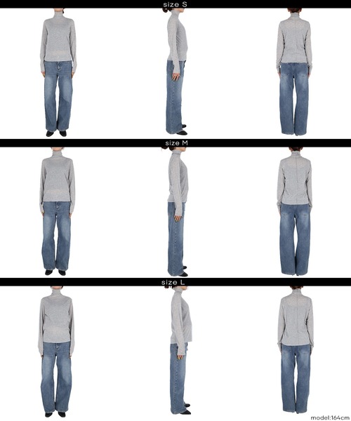 coca(coca)(コカ)の「シアーメロウインナートップス(Tシャツ/カットソー・レディース・アイボリー/グレー・L/M/S)」の16枚目の写真