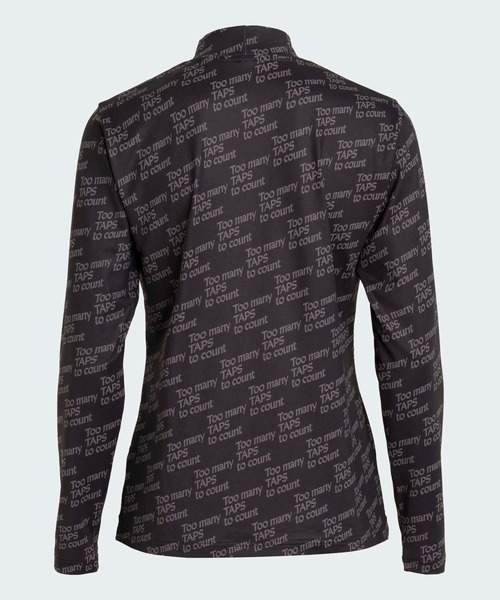 adidas（アディダス）の「CHIP 総柄 モックネック 長袖シャツ / ロンT【adidas Golf/アディダスゴルフ】（Tシャツ/カットソー・レディース・ブラック・SMALL/MEDIUM/LARGE/X-LARGE/XX-LARGE/X-SMALL）」の2枚目の写真