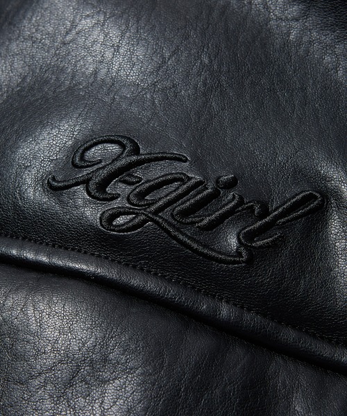 X-girl(エックスガール)の「FAUX LEATHER PADDED JACKET(その他アウター・レディース・ブラック・S/M)」の7枚目の写真