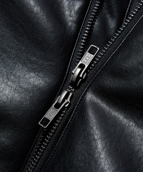 X-girl(エックスガール)の「FAUX LEATHER PADDED JACKET(その他アウター・レディース・ブラック・S/M)」の8枚目の写真