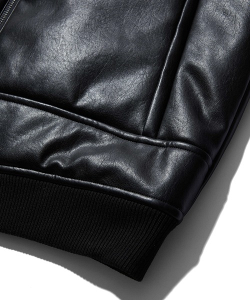 X-girl(エックスガール)の「FAUX LEATHER PADDED JACKET(その他アウター・レディース・ブラック・S/M)」の11枚目の写真