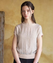 【再入荷/ウォッシャブル】ドットジャカード プルオーバー