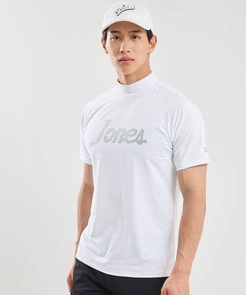 JONES（ジョーンズ）の「【JONESコラボ】半袖モックネックシャツ（Tシャツ/カットソー・レディース・ホワイト/ブラック・XL/M/L/S）」の3枚目の写真