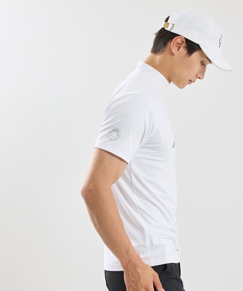 JONES（ジョーンズ）の「【JONESコラボ】半袖モックネックシャツ（Tシャツ/カットソー・レディース・ホワイト/ブラック・XL/M/L/S）」の4枚目の写真