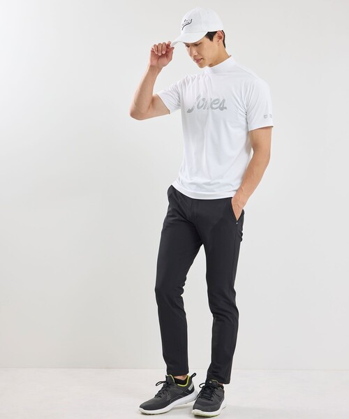 JONES（ジョーンズ）の「【JONESコラボ】半袖モックネックシャツ（Tシャツ/カットソー・レディース・ホワイト/ブラック・XL/M/L/S）」の6枚目の写真