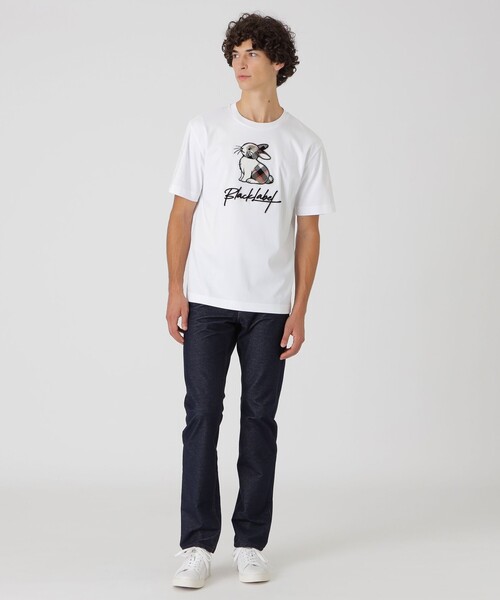 BLACK LABEL CRESTBRIDGE（ブラックレーベル・クレストブリッジ）の「クレストブリッジラビットグラフィックTシャツ（Tシャツ/カットソー・メンズ・ブラック/オフホワイト・S/XL/M/L）」の3枚目の写真