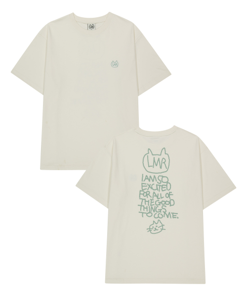 LMR(エルエムアール)の「シンボル刺繍ロゴドローイングTシャツクリーム(Tシャツ/カットソー・レディース・Cream・FREE)」の1枚目の写真